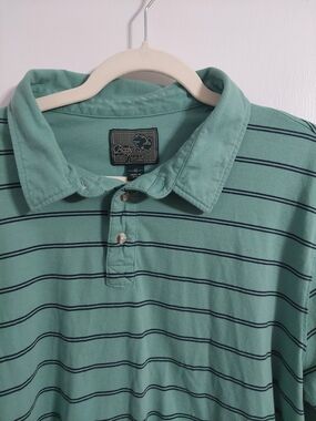 Breezy Nomad Men's Striped Mint Polo